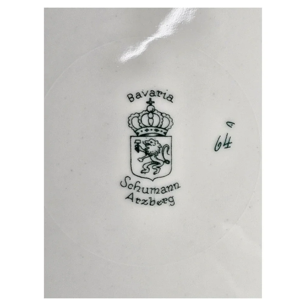 Schumann Arzberg Bavaria Napoleonic Battle Plate Set 7pc Magenta Gold Trim 7.5in